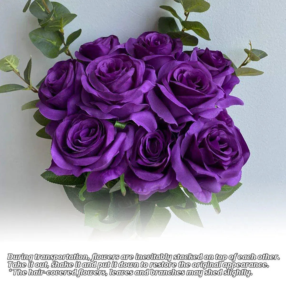 10pcs Artificial Silk Simulation Rose Flowers - Wedding Party Home Decorations - Black