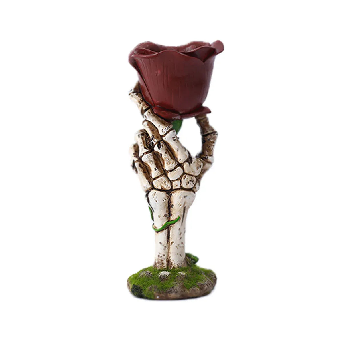 Skeleton Hand Rose Candle Holder Decoration Gothic Style Durable Resin Halloween