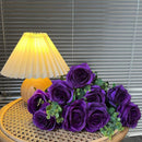 10pcs Artificial Silk Simulation Rose Flowers - Wedding Party Home Decorations - Light-Pink