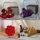 10pcs Artificial Silk Simulation Rose Flowers - Wedding Party Home Decorations - Light-Pink