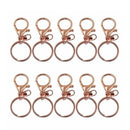 10X Rose Gold Swivel Lobster Clasp Keychains
