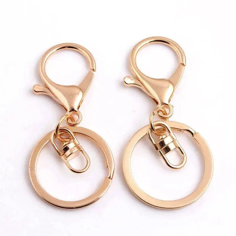 10X Rose Gold Swivel Lobster Clasp Keychains