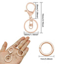10X Rose Gold Swivel Lobster Clasp Keychains