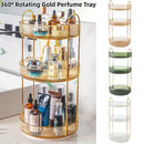 Rotating Cosmetic Organiser Home Storage Shelf Box for Makeup and Beauty Product - Amber