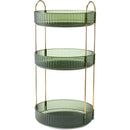 Rotating Cosmetic Organiser Home Storage Shelf Box for Makeup and Beauty Product - Green