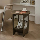Double Layer Bedside Storage Table for Bedroom Living Room Nightstand Organizer