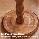 Vintage Solid Wood Side Table Small Round Table Sturdy Anti Slip Easy Clean
