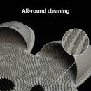 Silicone Foot Scrubber Rabbit Tub Mat Suction Cup Exfoliating Brush Cleaning Mat - Grey