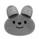 Silicone Foot Scrubber Rabbit Tub Mat Suction Cup Exfoliating Brush Cleaning Mat - Pink