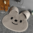 Silicone Foot Scrubber Rabbit Tub Mat Suction Cup Exfoliating Brush Cleaning Mat - Pink