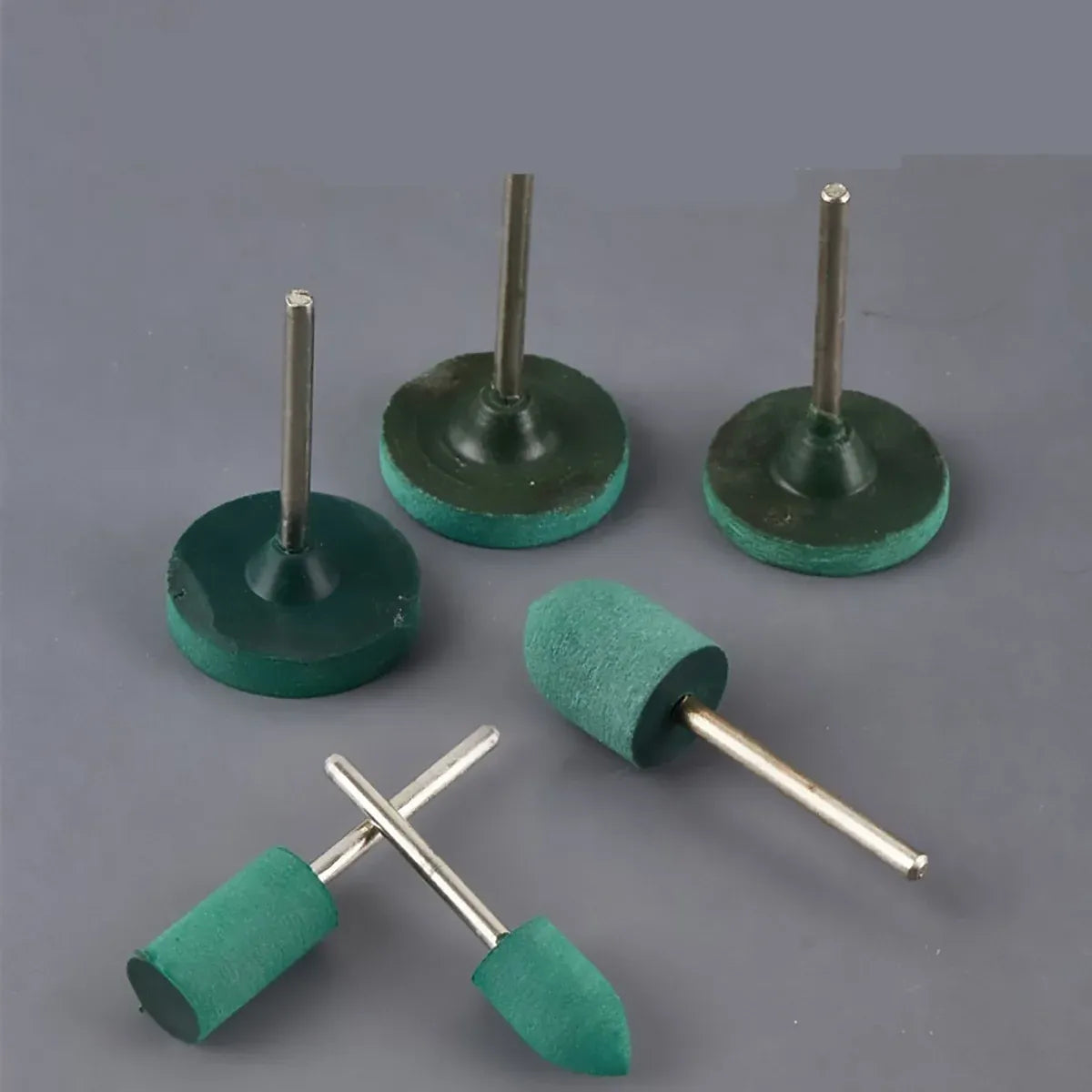 100Pcs Rubber Polishing Bits Set Rotary Tool Buffing Kit for Drill Grinding