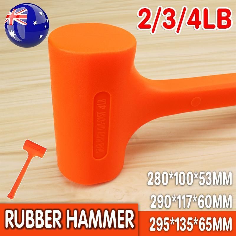 Dead Blow Rubber Hammer Mallet 2/3/4Lbs Non Slip 64Oz / 1800G Mechanic Builder - 3LBS