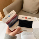 Hair Accessories High Elastic Two-Color Cross Hair Rope Rubber Band Hair Ring - Black