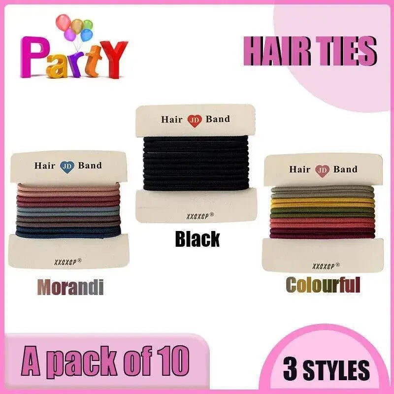 Hair Accessories High Elastic Two-Color Cross Hair Rope Rubber Band Hair Ring - Morandi