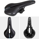 MTB Saddle Hollow Comfort Bicycle Seat Universal Cushion Soft Riding Saddle - Blue
