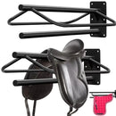 Wall Mounted Saddle Rack Hanging Harness Saddle Holder Equestrian Storage Stand