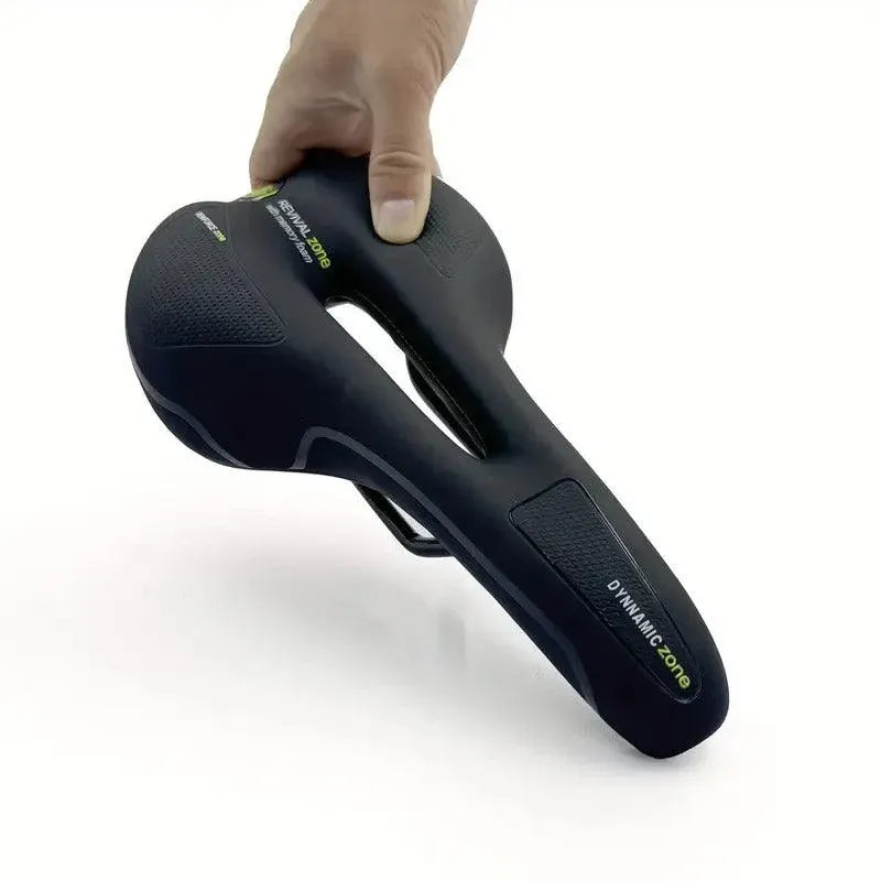 MTB Saddle Hollow Comfort Bicycle Seat Universal Cushion Soft Riding Saddle - Red