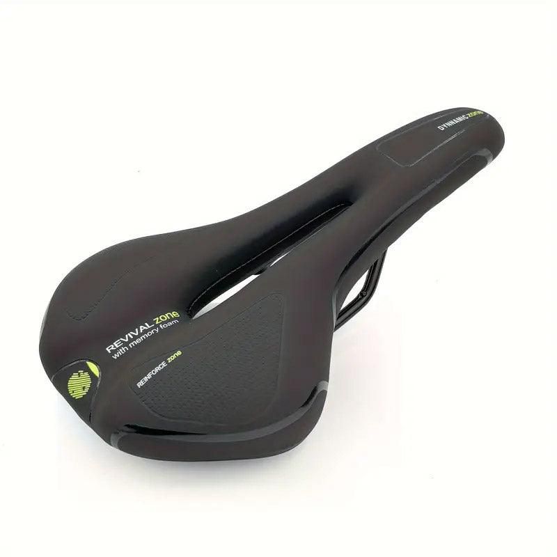 MTB Saddle Hollow Comfort Bicycle Seat Universal Cushion Soft Riding Saddle - Red