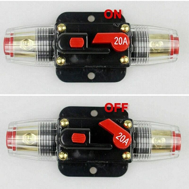 20-150Amp Circuit Breaker Dual Battery Ip67 Waterproof Fuse Manual Reset 12V 24V - 30AMP