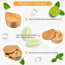 Bamboo Salt Jar Spice Container with Lid for Cooking Seasoning Storage Home Use
