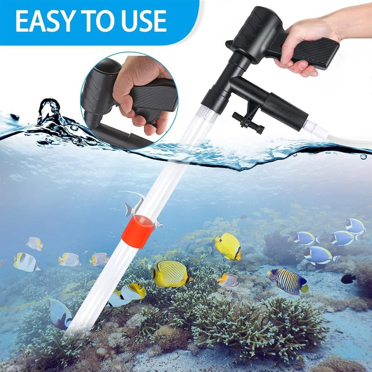 6In1 Fish Tank Cleaner Water Changer Pump Pipe Semi-automatic Cleaning Aquarium
