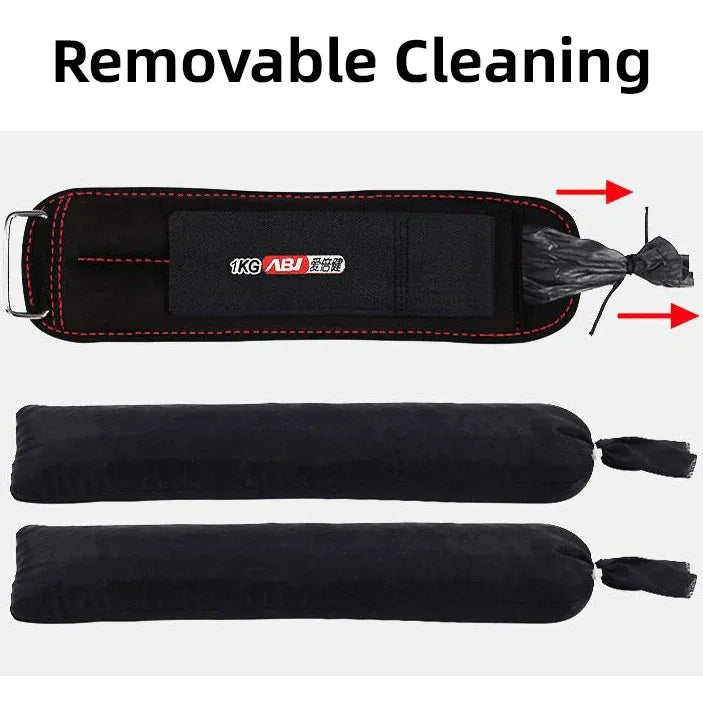 Adjustable Sandbag Gaiter Weight Training Gear for Running and Sports Fitness - Pair of Sandbags (2 x 2.5kg)