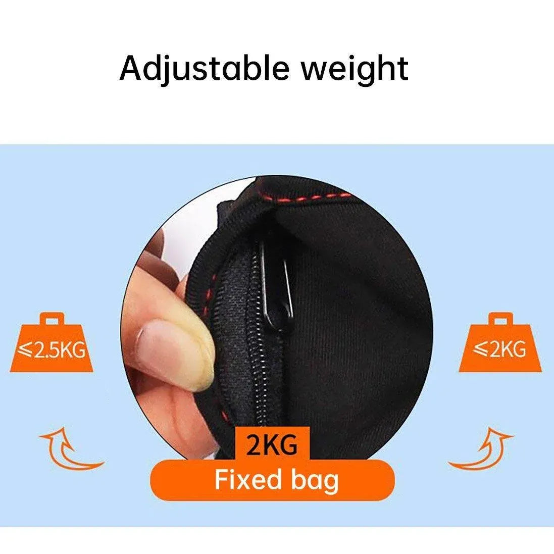 Adjustable Sandbag Gaiter Weight Training Gear for Running and Sports Fitness - Pair of Sandbags (2 x 3kg)
