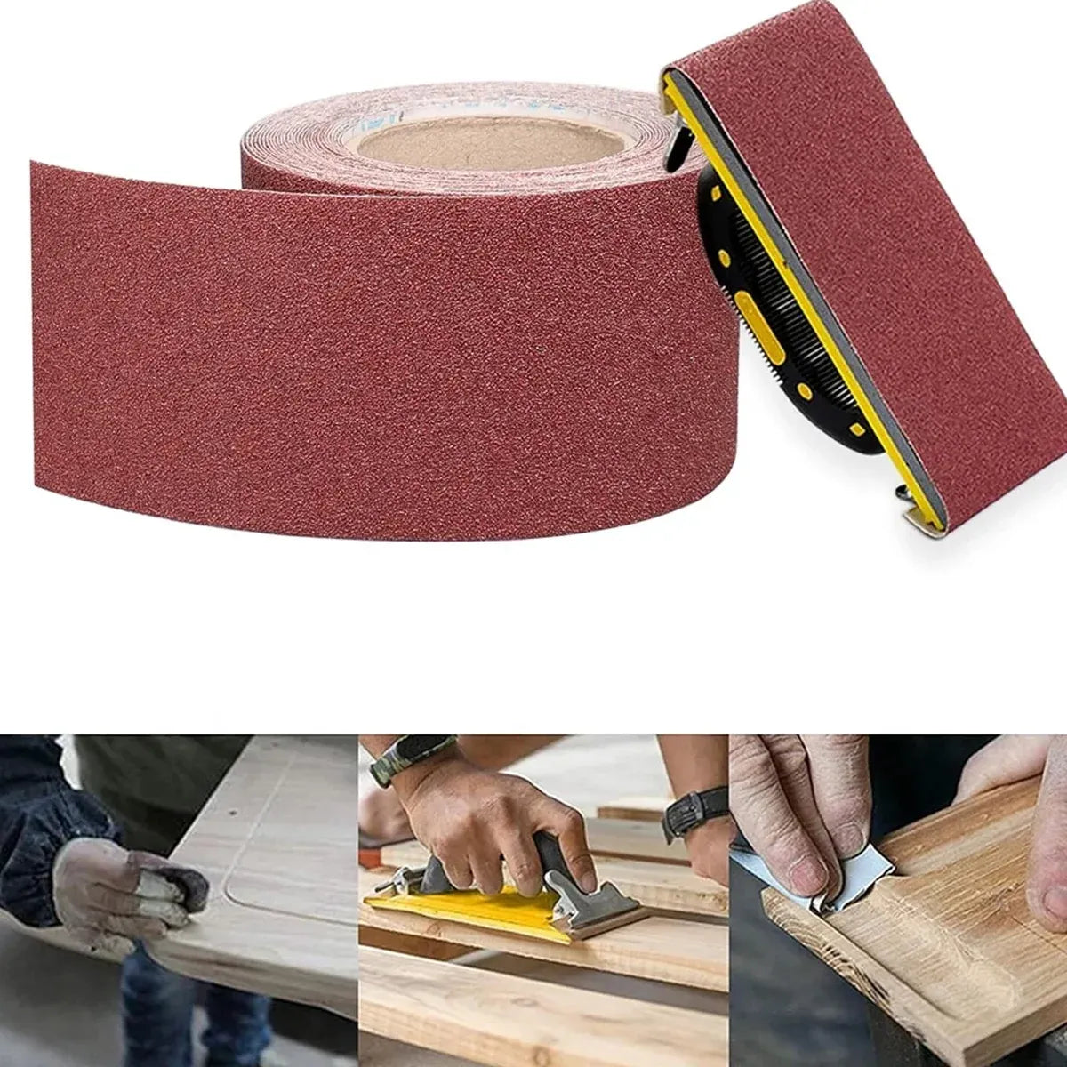 10cm Wide Soft Emery Cloth Roll Hand Torn Sanding Polishing Gauze Abrasive Sheet