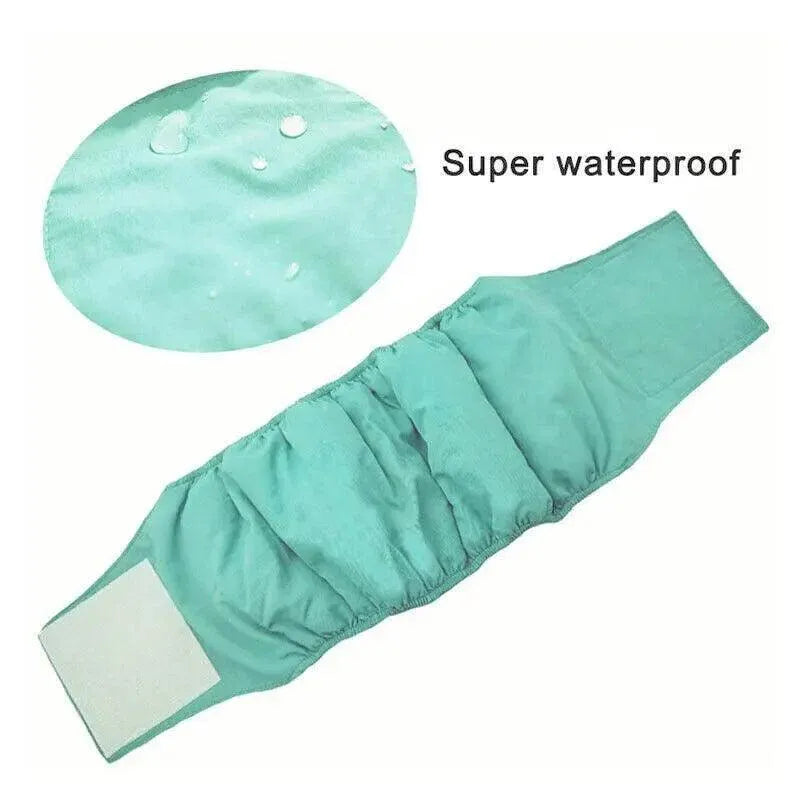 XL Male Dog Puppy Nappy Diaper Belly Wrap Band Sanitary Pants Underpants - Yellow