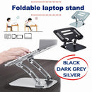 Adjustable Folding Aluminum Stand Ergonomic Design Portable Laptop Stand Holder - Silver