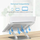 Adjustable Folding Aluminum Stand Ergonomic Design Portable Laptop Stand Holder - Silver