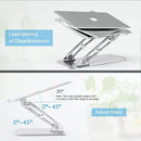 Adjustable Folding Aluminum Stand Ergonomic Design Portable Laptop Stand Holder - Silver
