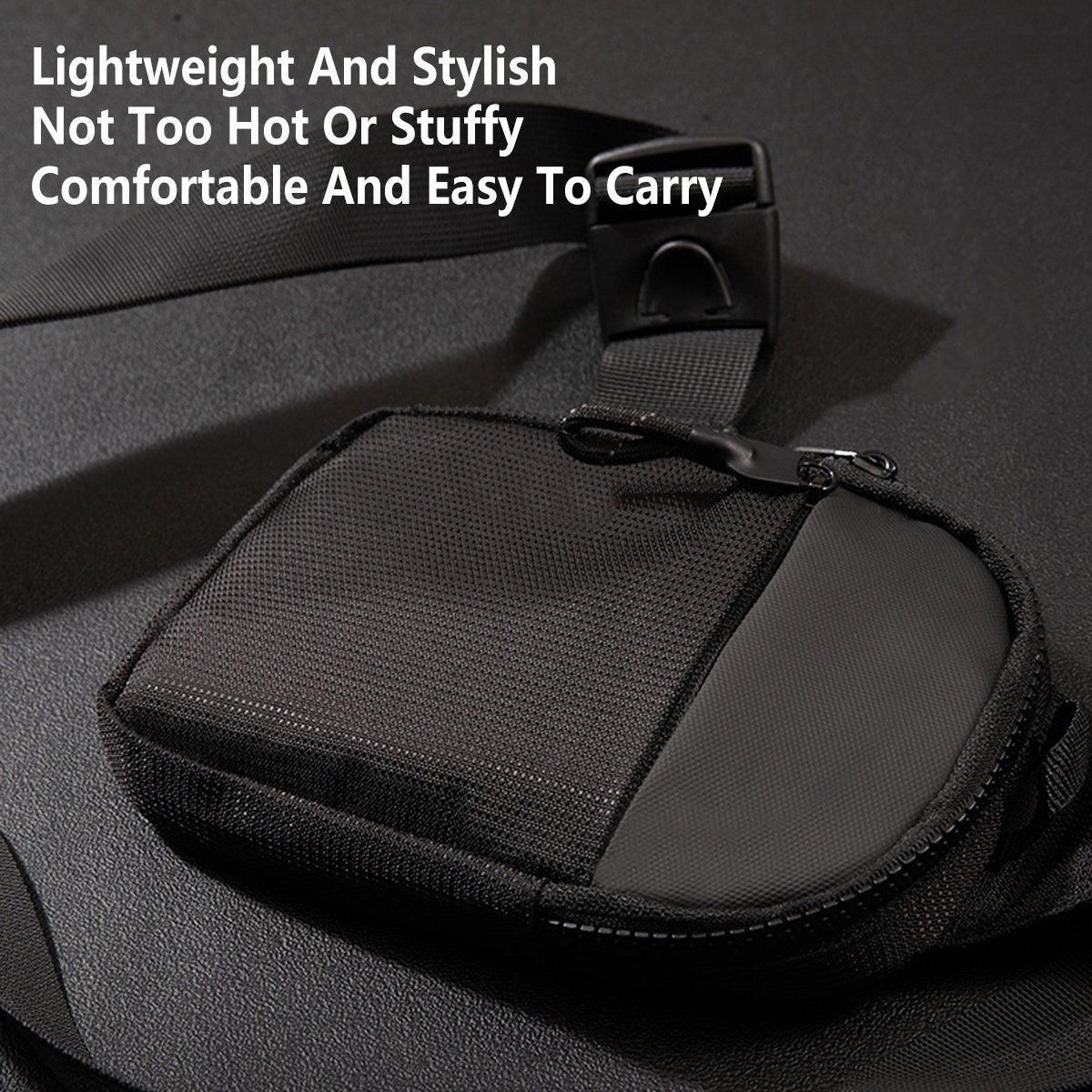 Sports Chest Bag Crossbody Backpack Mini Fashion Satchel for Outdoor Travel - Grey