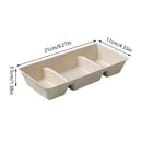 30PCS Disposable Pulp Three-Compartment Dip Box for Sushi BBQ Sauce Condiment - Kraft