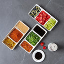 30PCS Disposable Pulp Three-Compartment Dip Box for Sushi BBQ Sauce Condiment - Kraft