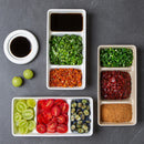 30PCS Disposable Pulp Three-Compartment Dip Box for Sushi BBQ Sauce Condiment - Kraft