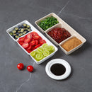 30PCS Disposable Pulp Three-Compartment Dip Box for Sushi BBQ Sauce Condiment - Kraft
