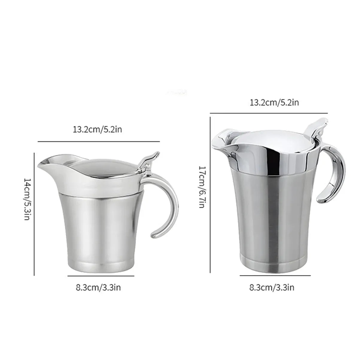 Stainless Steel Steak Sauce Pot Sauce Seasoning Pot Small for Gravy Kitchen - 450ml