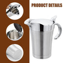 Stainless Steel Steak Sauce Pot Sauce Seasoning Pot Small for Gravy Kitchen - 450ml
