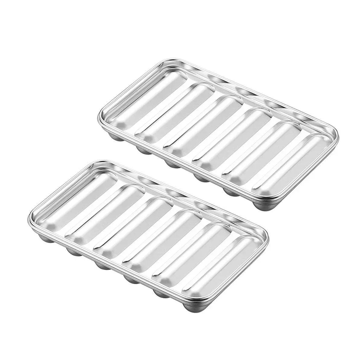2PCS Stainless Steel Sausage Molds DIY Meat Ham Maker for Homemade Snacks