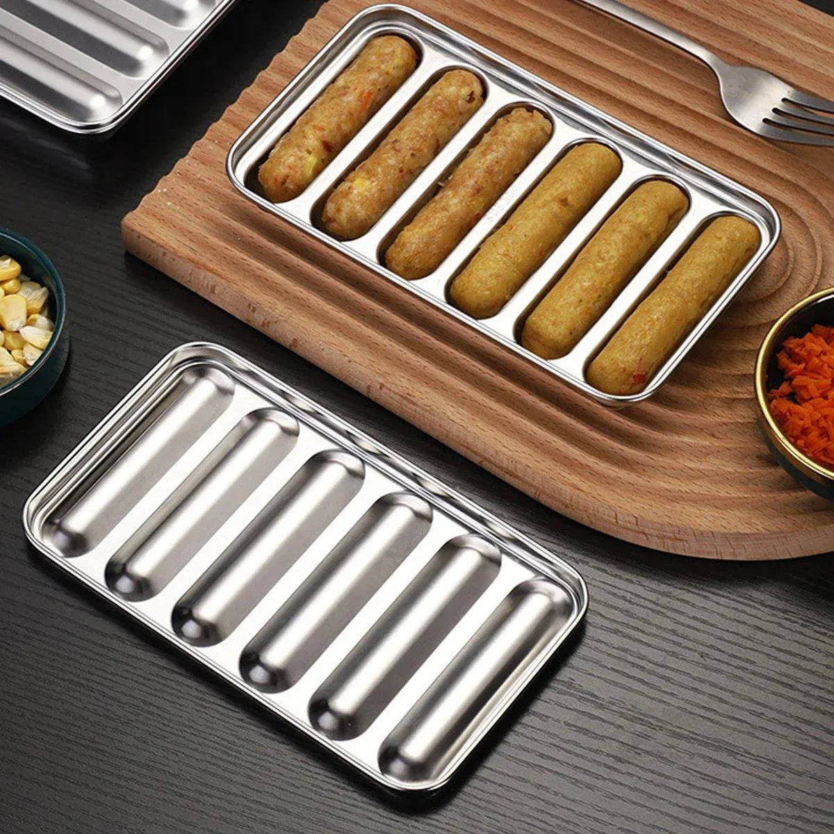 2PCS Stainless Steel Sausage Molds DIY Meat Ham Maker for Homemade Snacks
