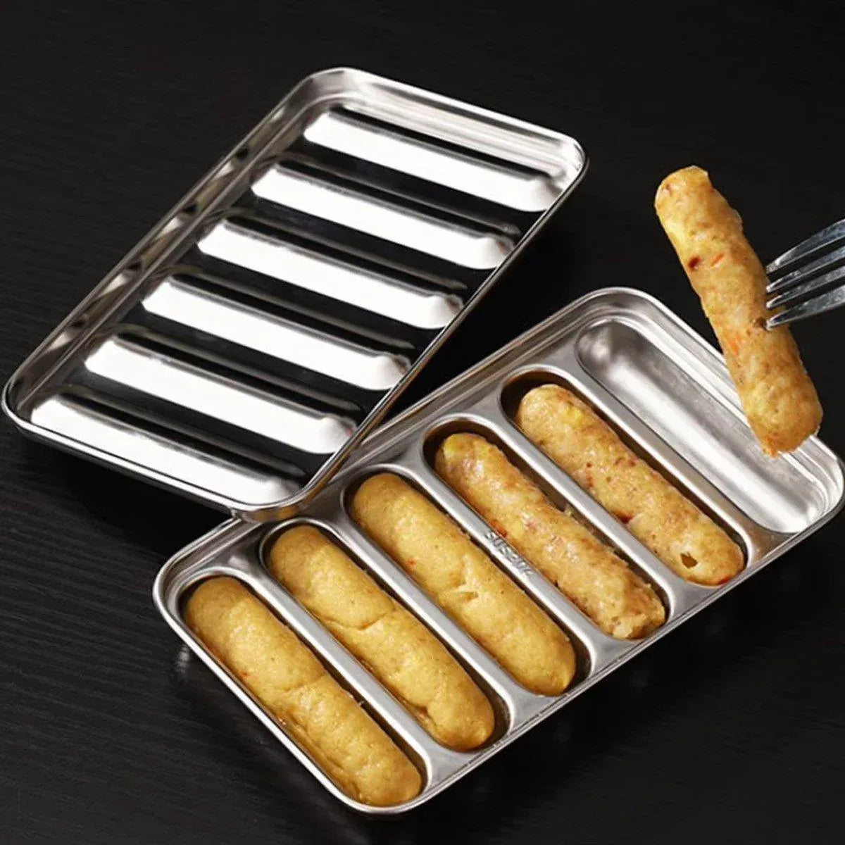 2PCS Stainless Steel Sausage Molds DIY Meat Ham Maker for Homemade Snacks