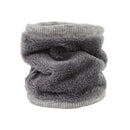 Fleece Neck Warmer Thermal Tube Scarf Winter Snood Hat for Men Women Outdoor - Wine Red