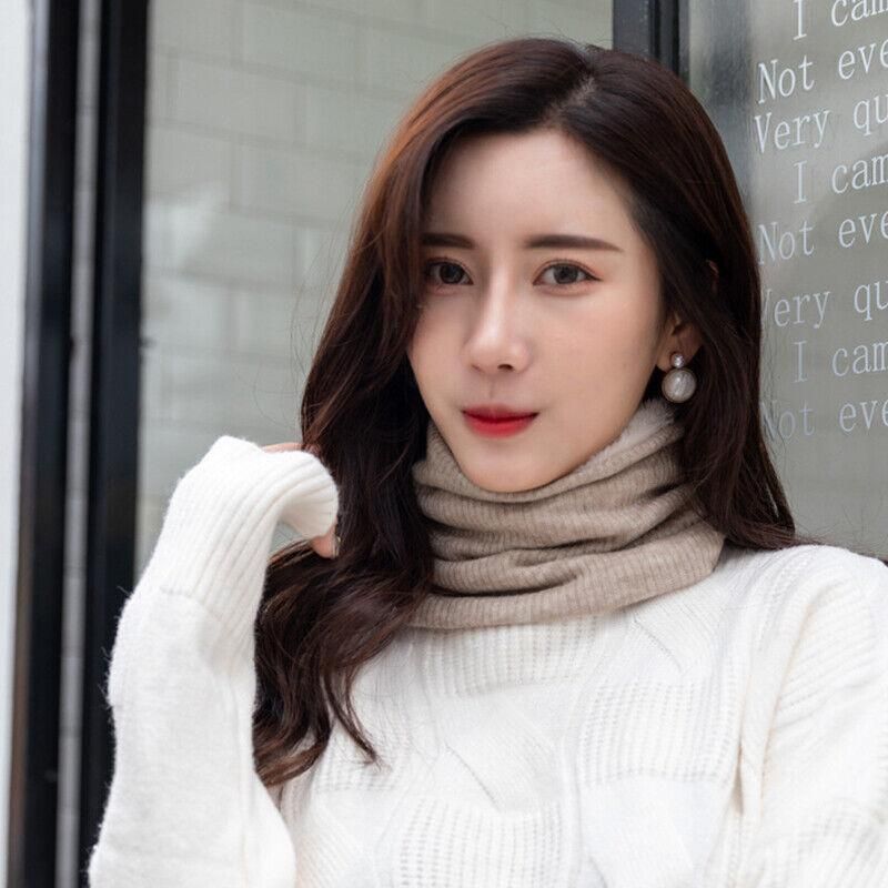 Fleece Neck Warmer Thermal Tube Scarf Winter Snood Hat for Men Women Outdoor - Wine Red