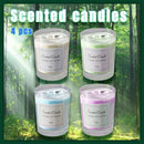 4Pcs Aroma Candles Smokeless Glass Scented Candles Gift Set for Relaxation