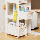 Multi Function Pull Type Storage Cart Rolling Trolley 2/3/4 Tier Space Saving - 2-Layer