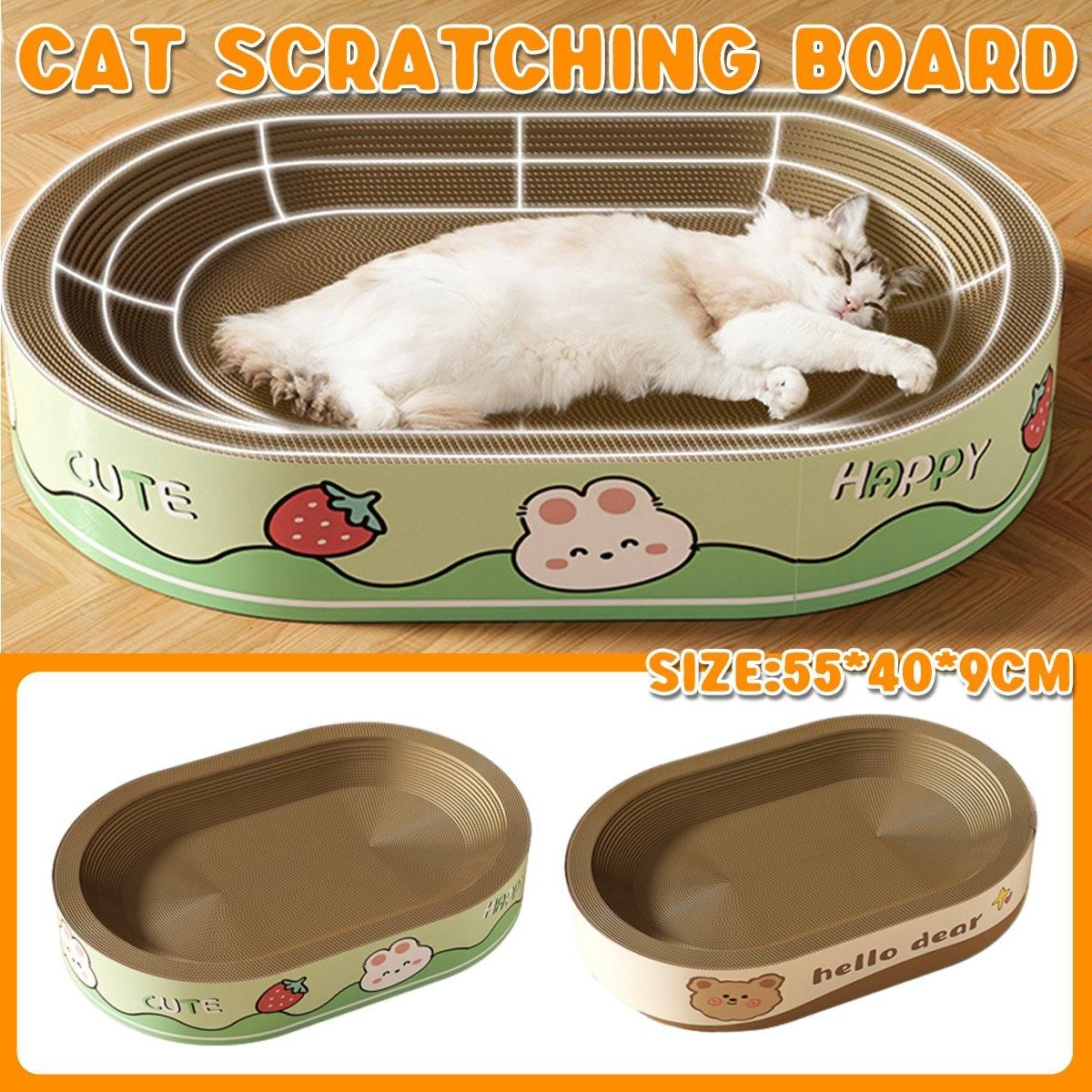Extra-Large Oval Cat Scratching Board Durable Pet Toy Cat Kittens Wear Resistant - Rabbit