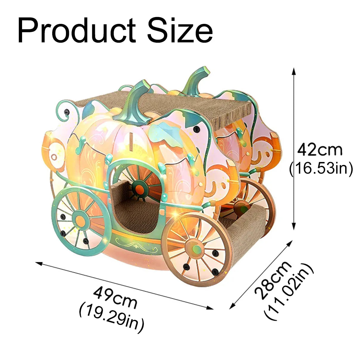 Pumpkin Cat Cart Double Layer Cat Scratch Board Cat Bed Furniture For Sleeping