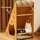 Vertical Wall Mounted Non Shedding Cat Scratcher Corrugated Paper Durable