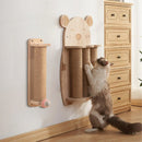 2Style Wood Wall-Mounted Natural Sisal Rope Cat Scratching Claw Grinding Pet Toy - Single Column Pink